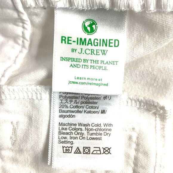 J Crew Factory 5" Classic Chino Short White Size 8 Pockets - Picture 10 of 15